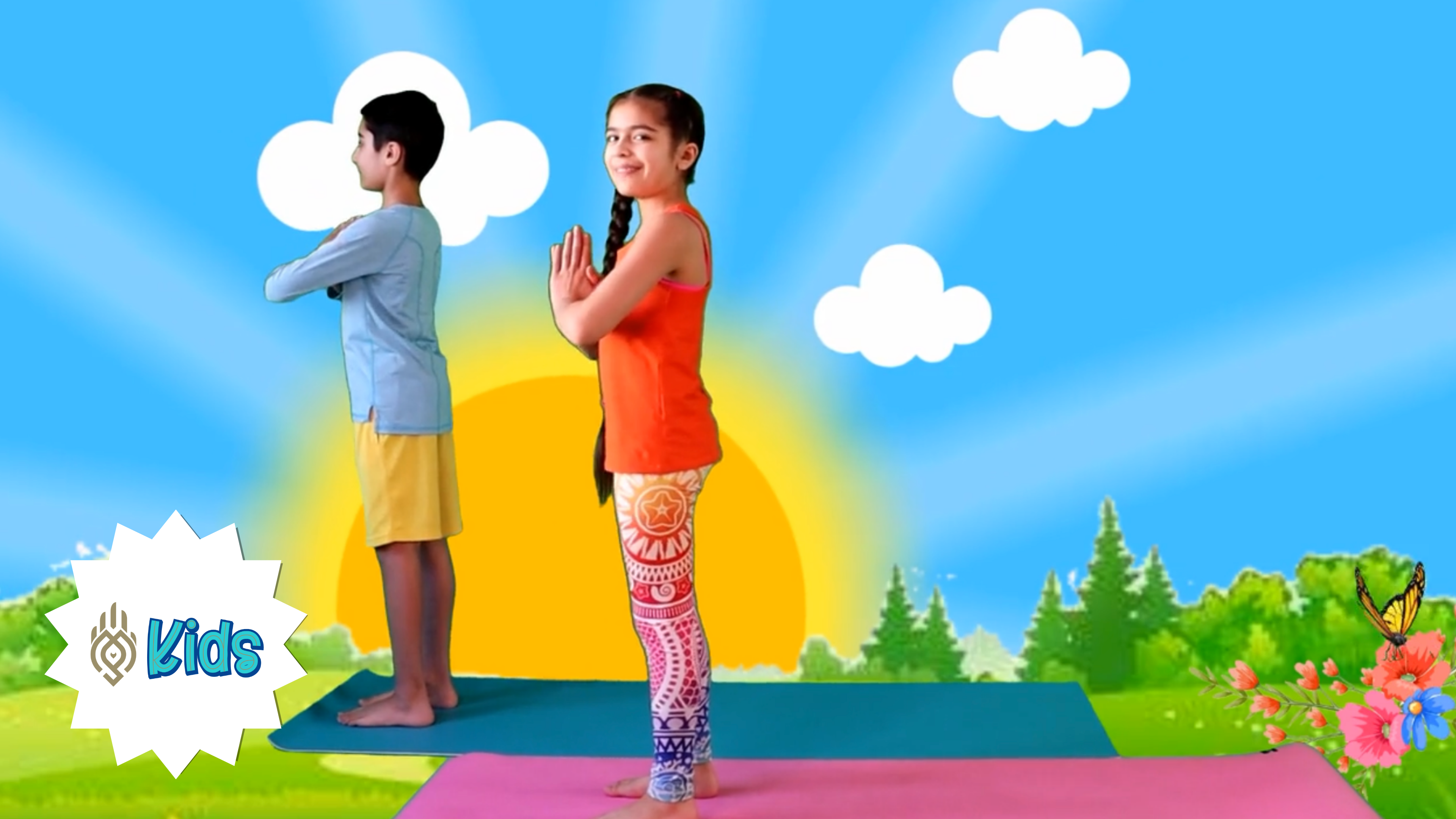 Week 1 of Surya Namaskar | An OM Warrior Kids Surya Namaskar Video