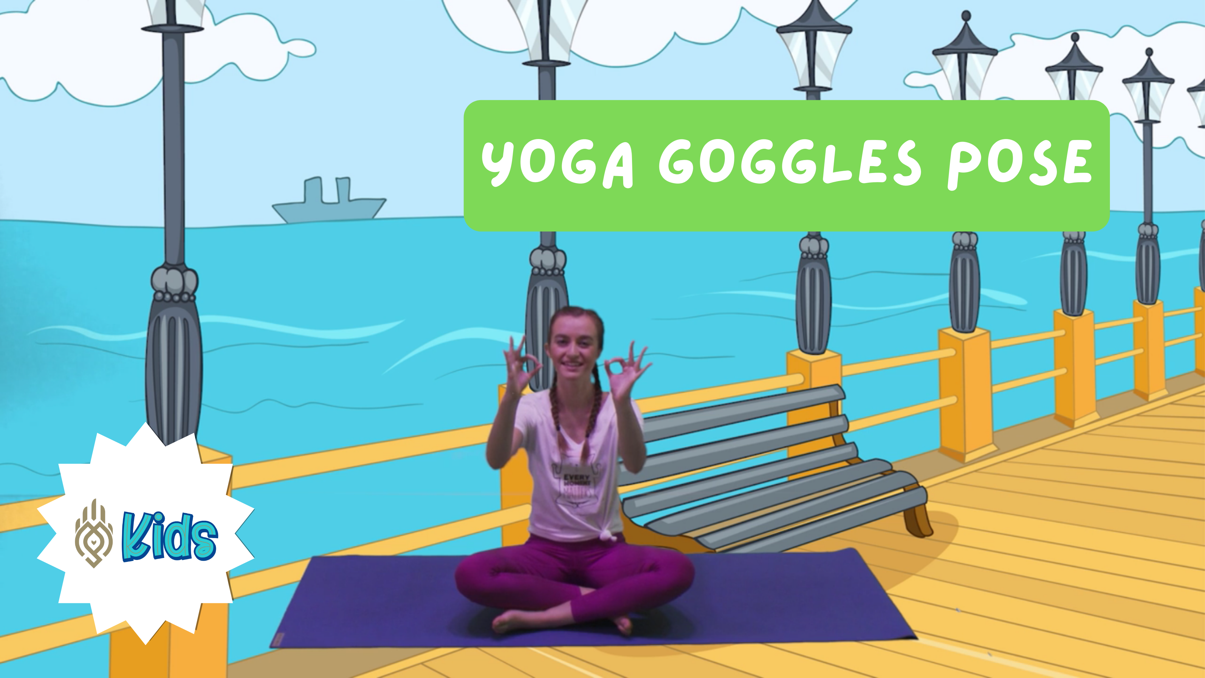 How To Practice Yoga Goggles Pose | An OM Warrior Kids Yoga Pose Tutorial