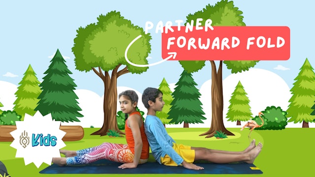 How To Practice Partner Forward Fold | An OM Warrior Kids Yoga Pose Tutorial