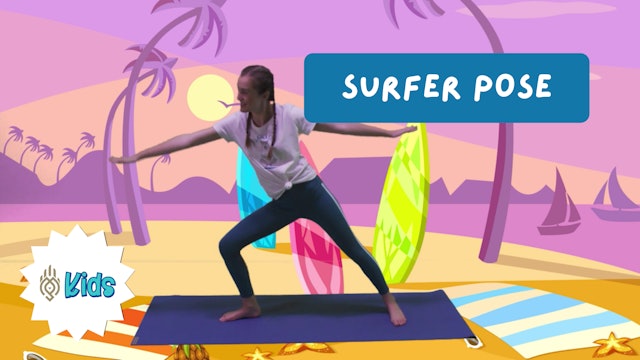 How To Practice Surfer Pose | An OM Warrior Kids Yoga Pose Tutorial
