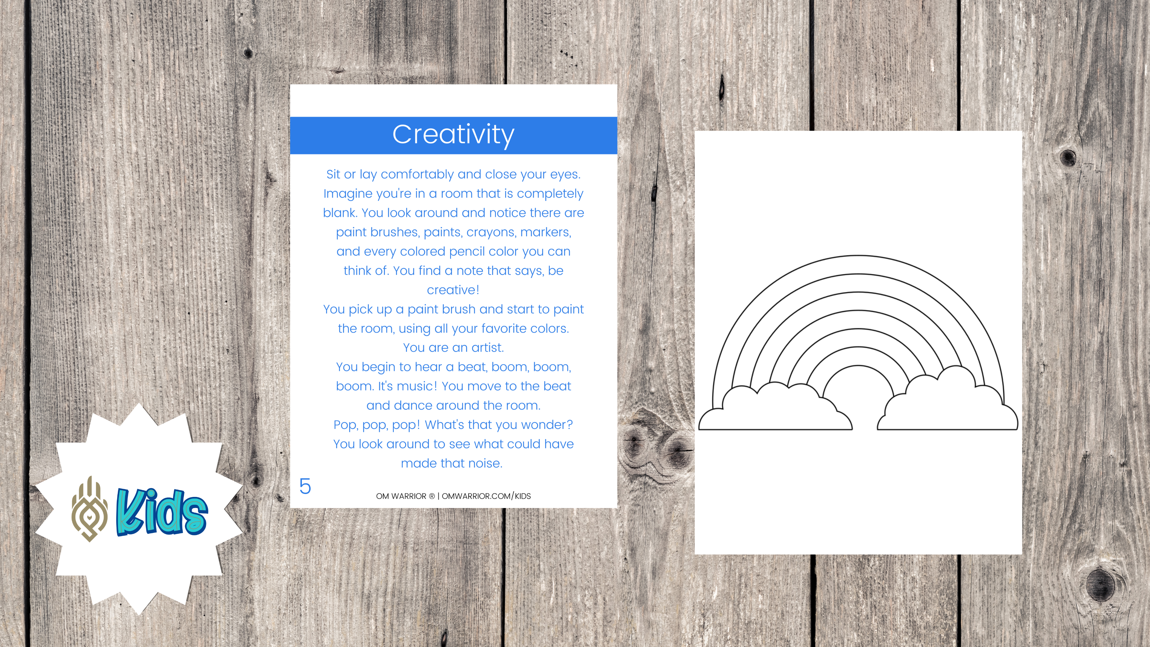 Meditation Stories and Coloring Pages | An OM Warrior Kids Printable Activity