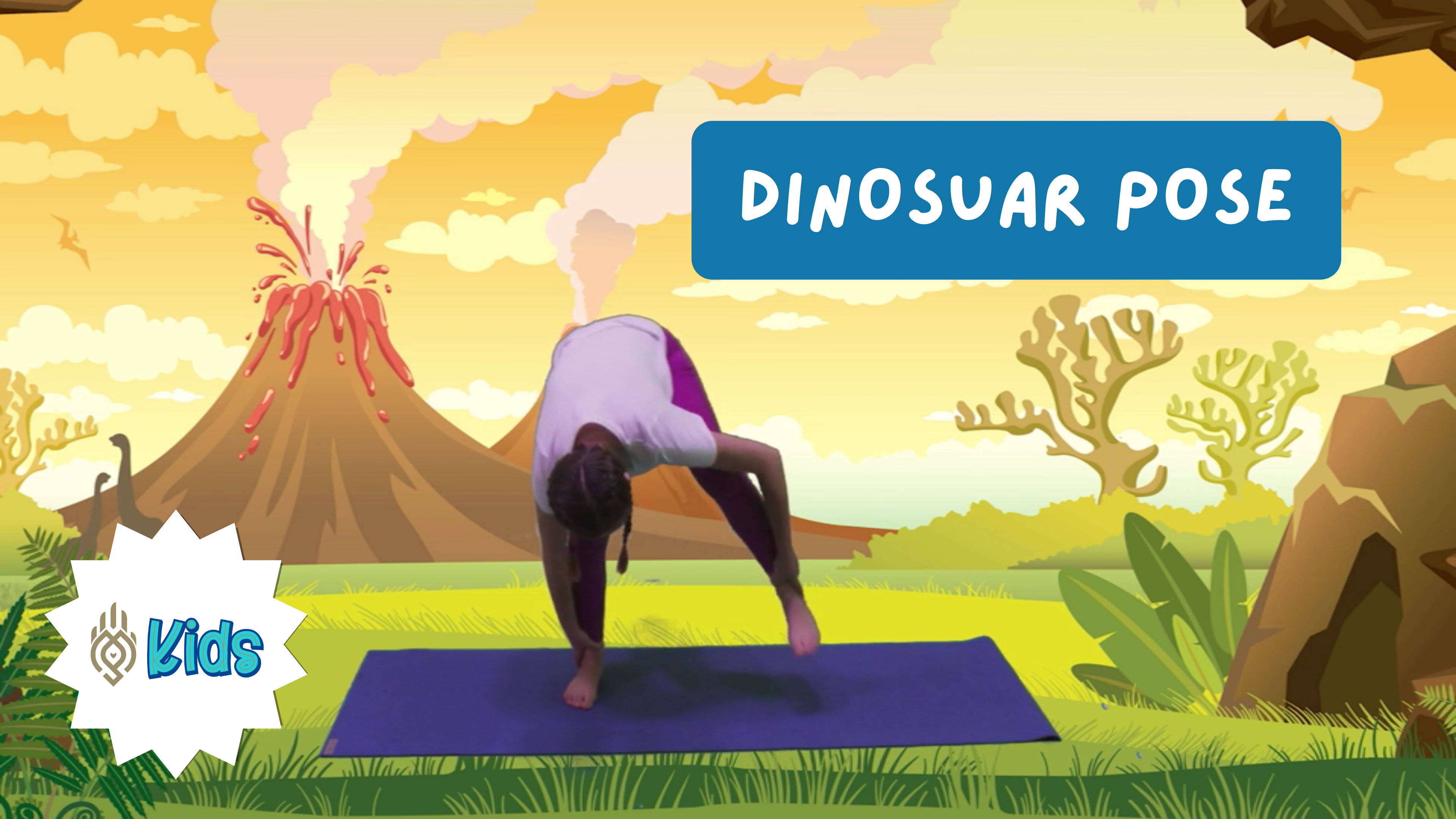 How To Practice Dinosaur Pose | An OM Warrior Kids Yoga Pose Tutorial