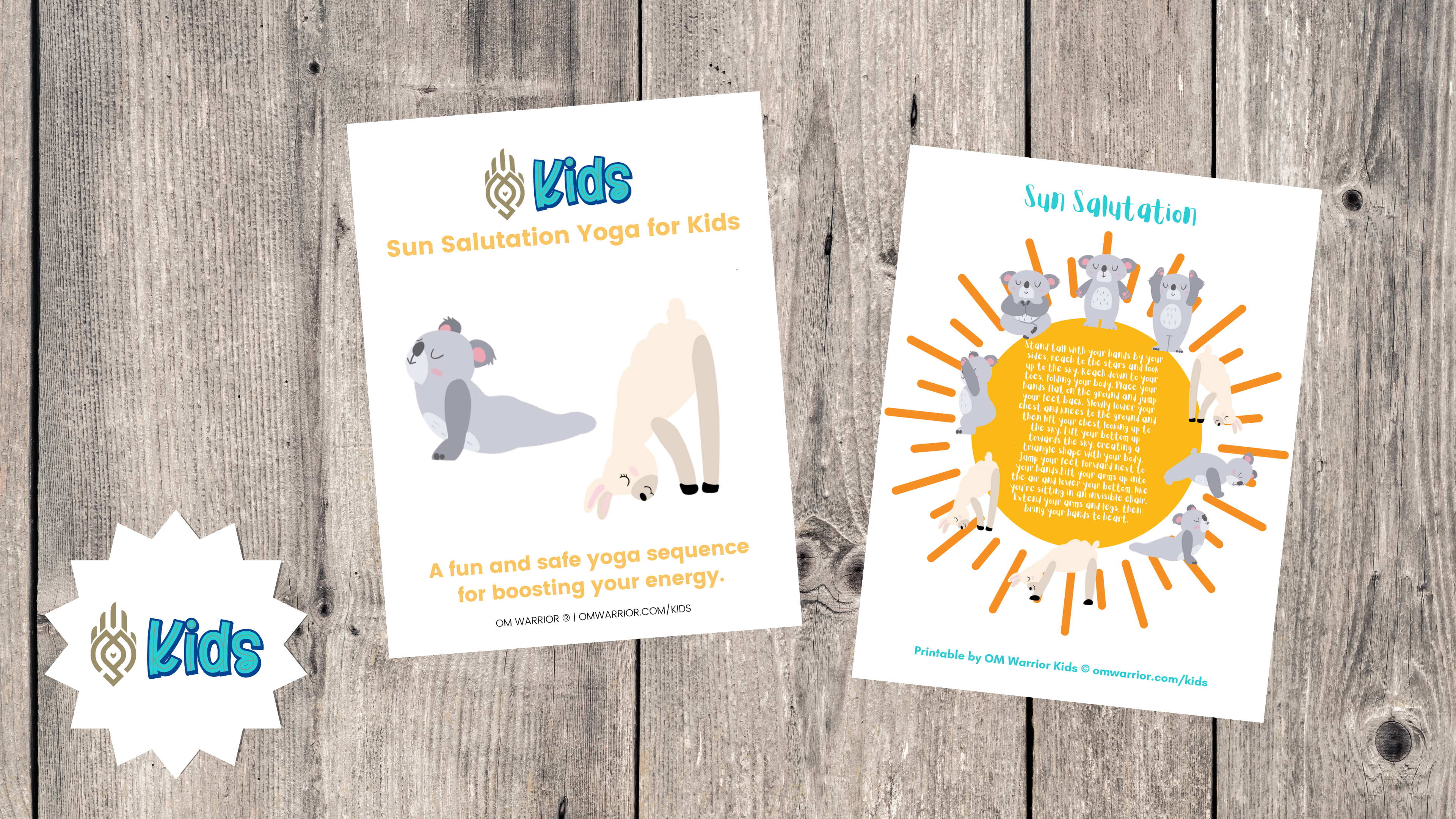 Sun Salutation Yoga Cards | An OM Warrior Kids Printable Activity