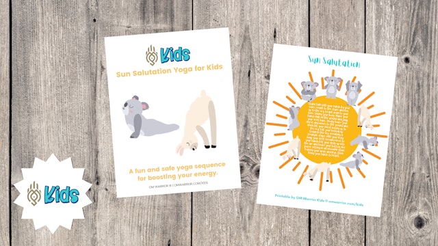 Sun Salutation Yoga Cards | An OM Warrior Kids Printable Activity