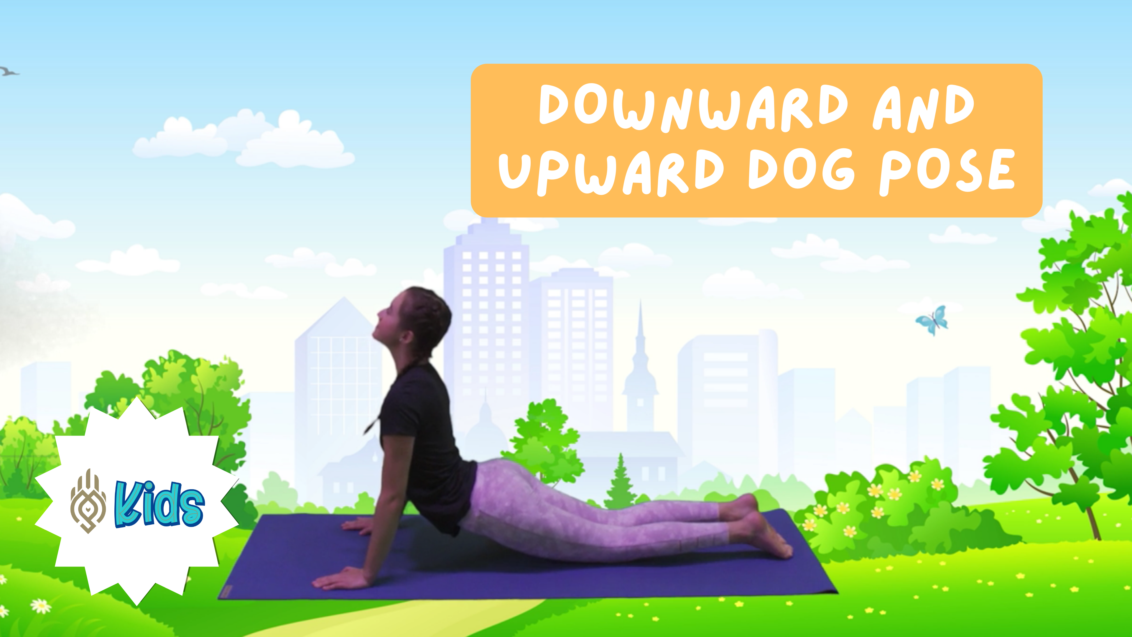 How To Practice Down and Upward Dog Pose | An OM Warrior Kids Yoga Pose Tutorial