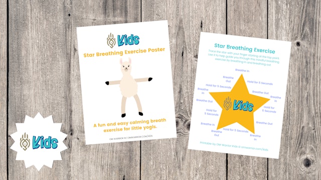 Star Breathing Exercise Poster | An OM Warrior Kids Printable Activity