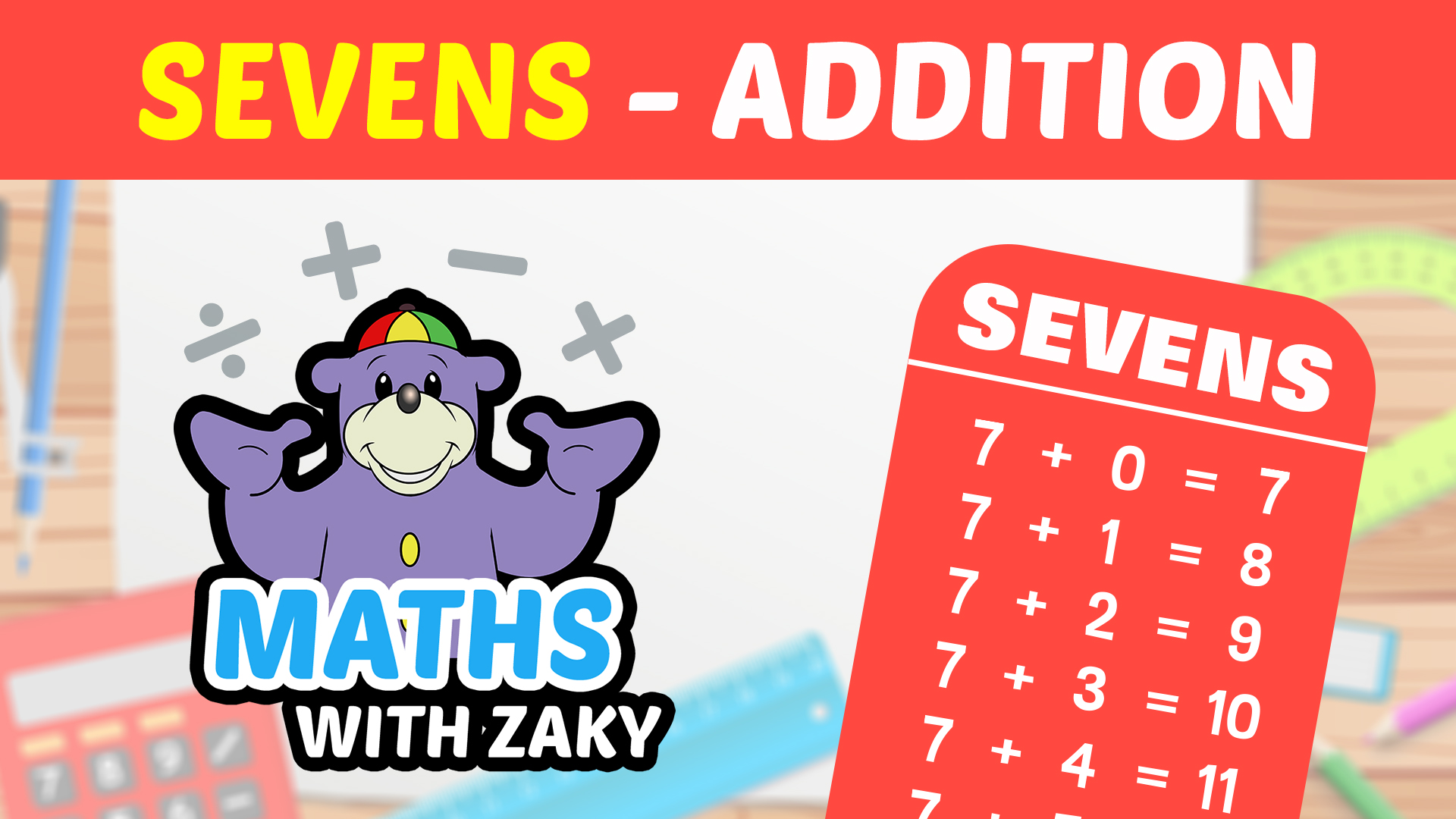 📕 Learn Maths with Zaky - Additions (Number 7)