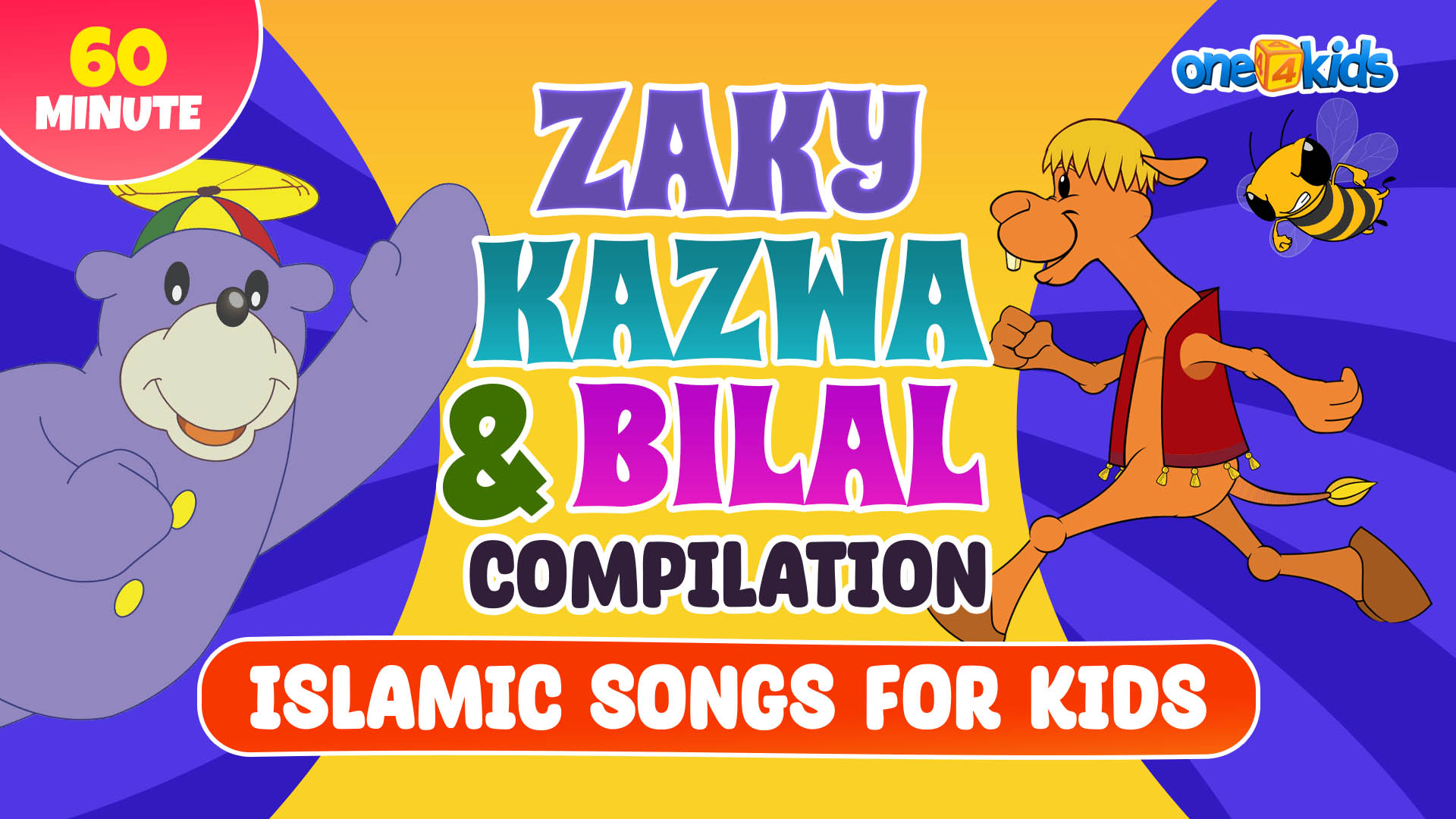 Zaky, Kazwa & Bilal Compilation | Islamic Songs For Kids | 60 Minutes