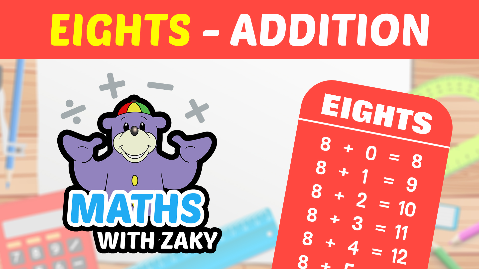 📕 Learn Maths with Zaky - Additions (Number 8)