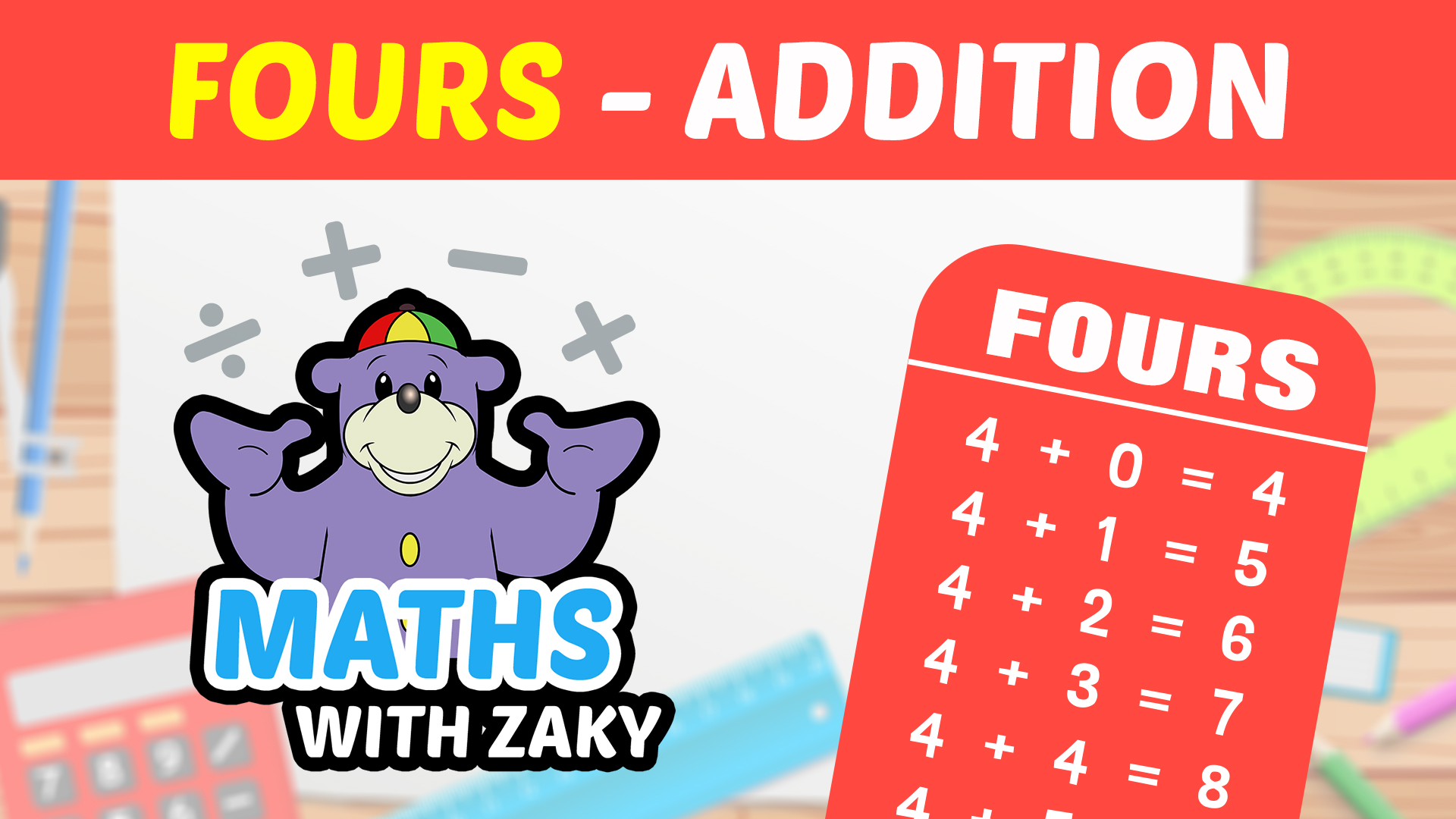 📕 Learn Maths with Zaky - Additions (Number 4)
