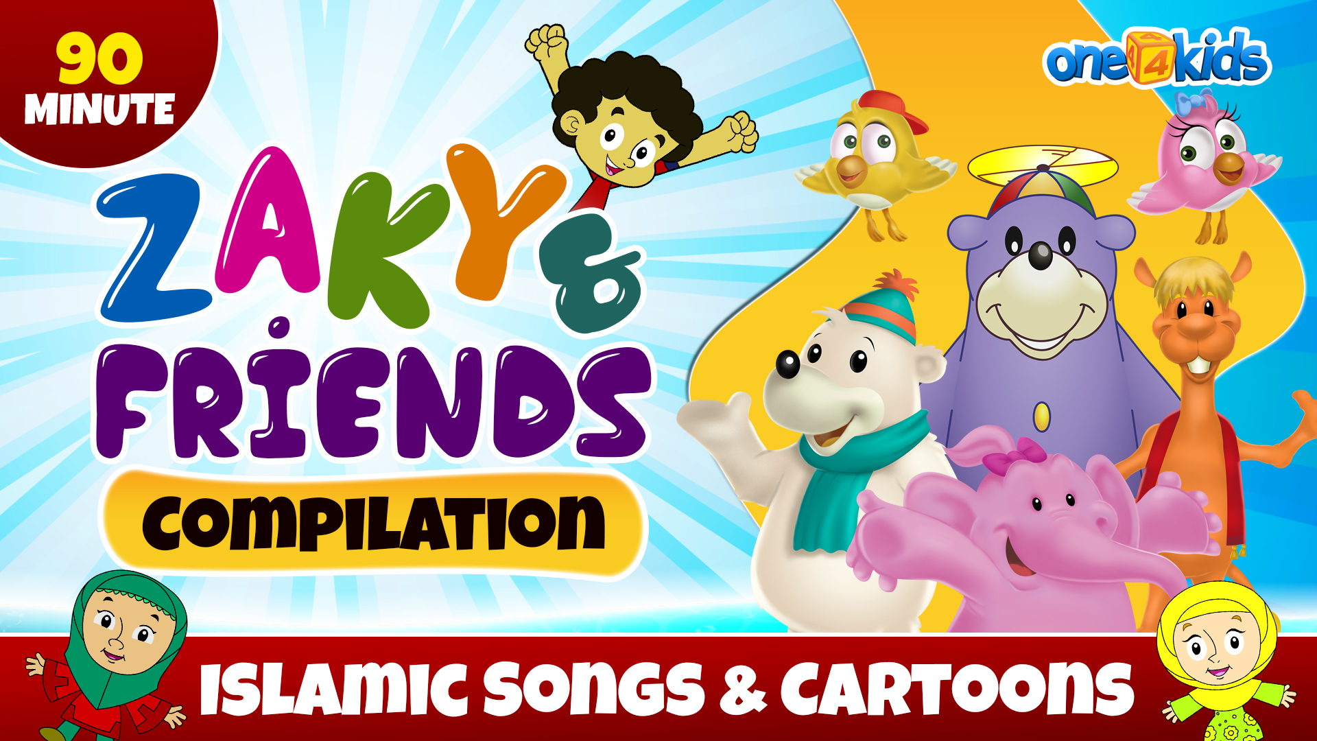 Zaky & Friends Compilation | Islamic Songs & Cartoons | 90 Minutes