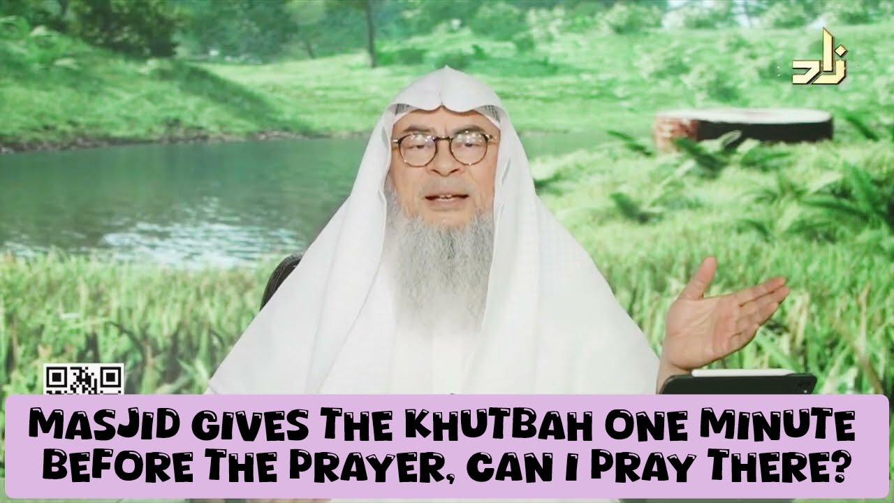 Masjid gives Friday Khutbah one minute before the prayer, can I pray there