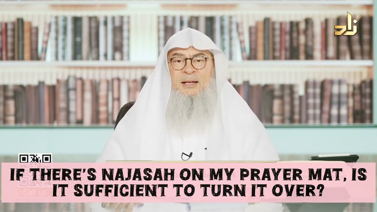 If there's najasa (impurity) on my prayer mat, is it sufficient to turn it over