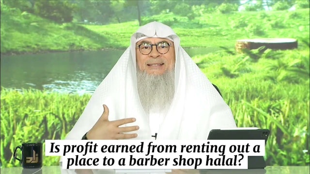 Renting my place to a barber shop when barber might shave beard is income halal