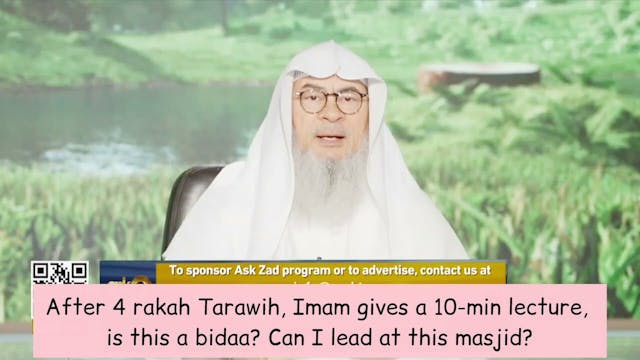 After 4 rakahs in Taraweeh Imam gives...