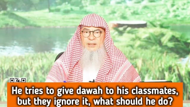 He tries to give dawah to classmates ...