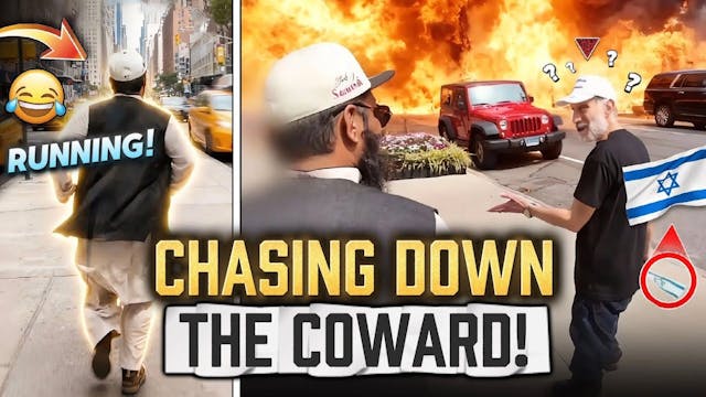 Confronting Israeli Coward For Disrup...