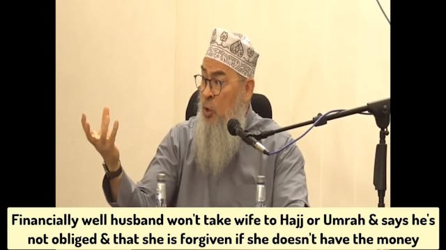 Rich husband won't take wife to Hajj ...