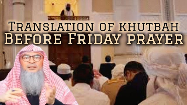 Khutbah is given in Arabic & its tran...