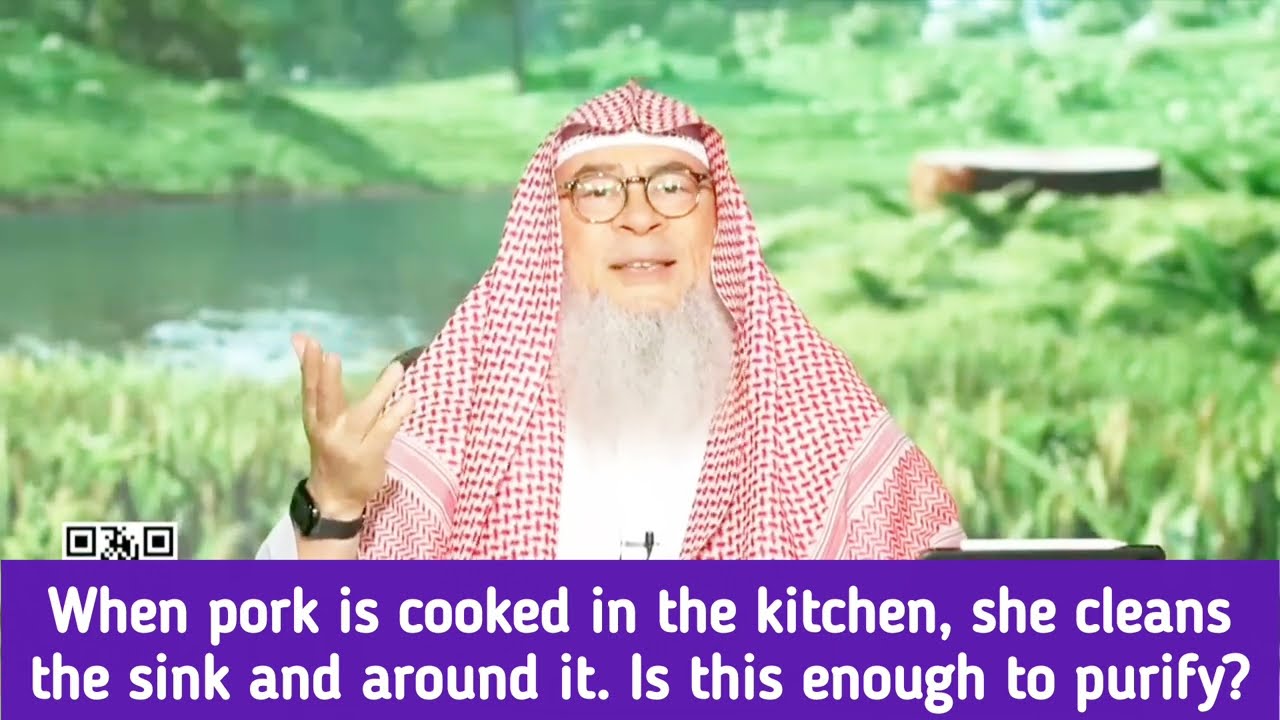 When Pork Is Cooked She Cleans Sink Around It, Is This Enough To Purify?