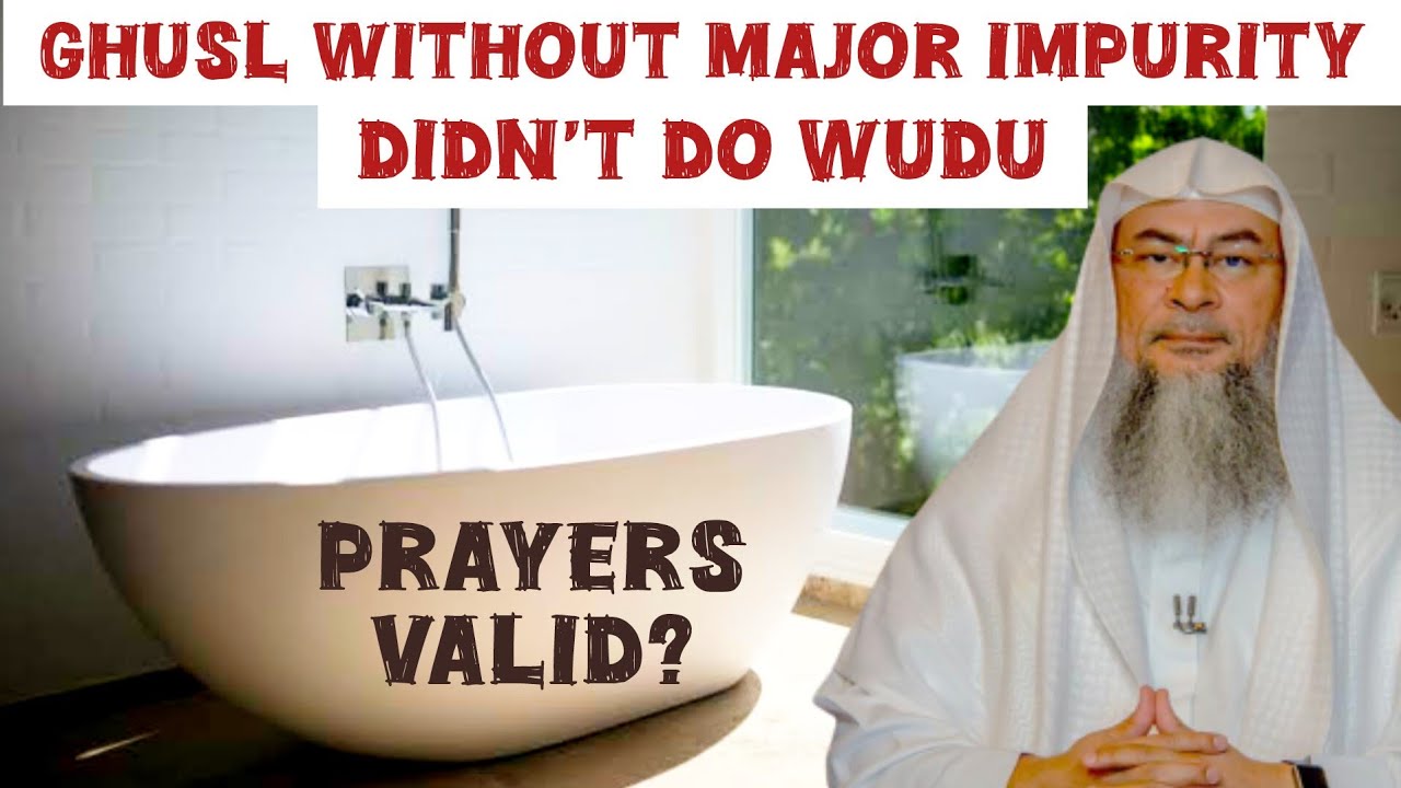 used to do ghusl but not for major impurity & didnt do wudu after, prayers valid