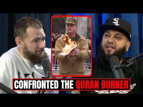 MUSLIM CONFRONTS MAN TRYING TO BURN THE QURAN AFTER HIS CAR FLIPS