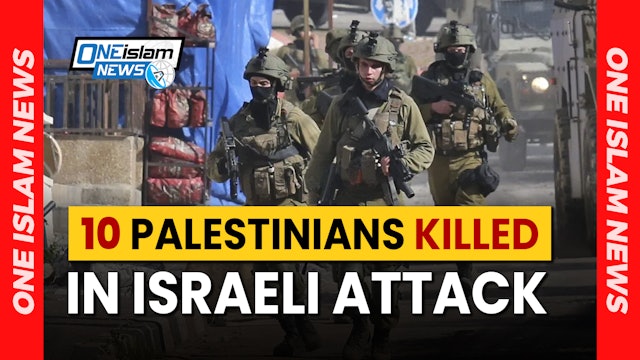 10 PALESTINIANS KILLED, 100 INJURED, IN ISRAELI OPERATION IN WEST BANK