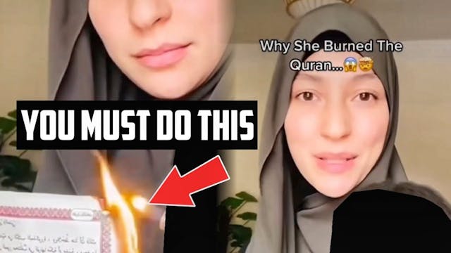 MUSLIM GIRL BURNS QUR’AN TO SHOW PEOP...