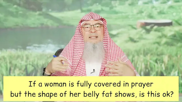 Woman's Belly Fat Shows While Praying...