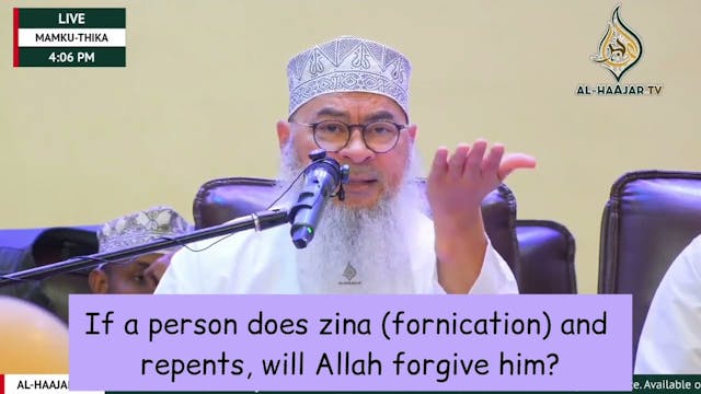If A Person Does Zina (Fornication) &...
