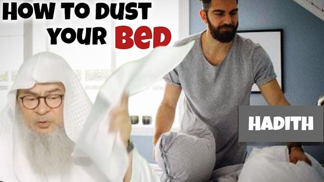 Demonstration on how to dust your bed...