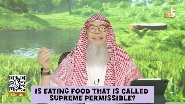 Is eating food that's called SUPREME ...