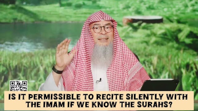 Is it permissible 2 recite silently w...