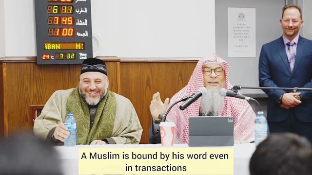 A muslim is bound by his word even in...