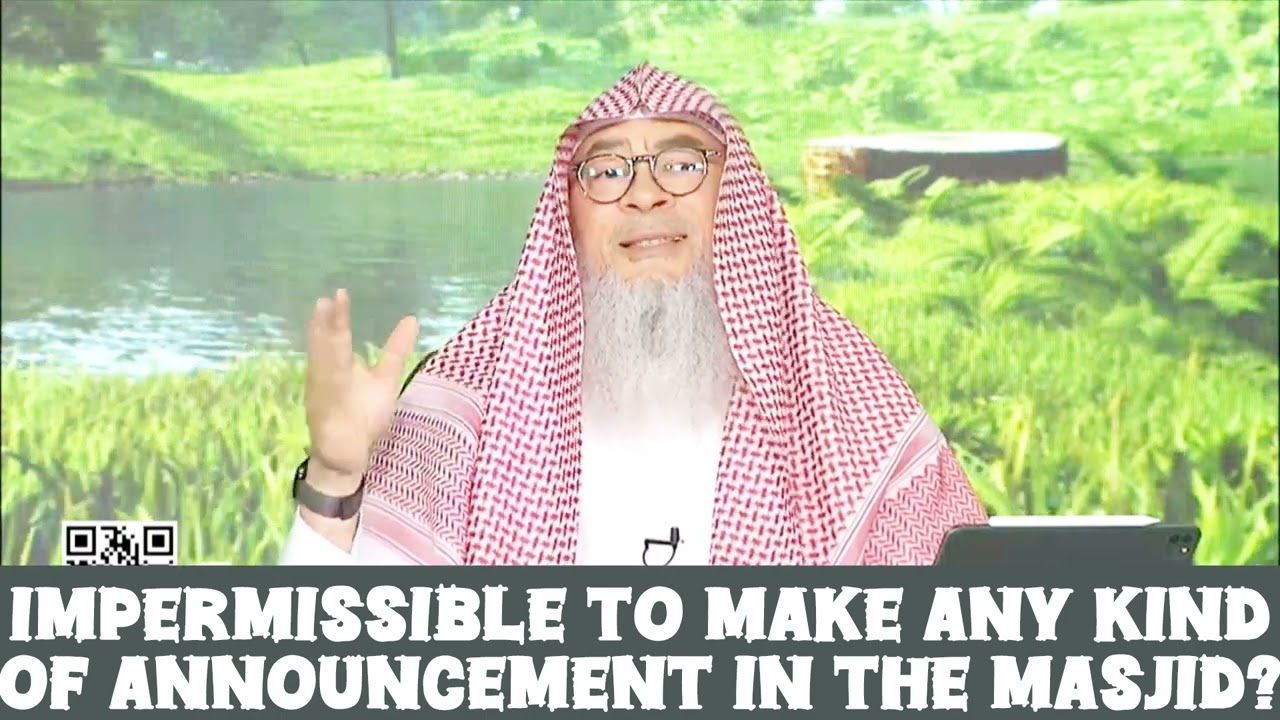 Is it impermissible to make any kind of announcements in the masjid
