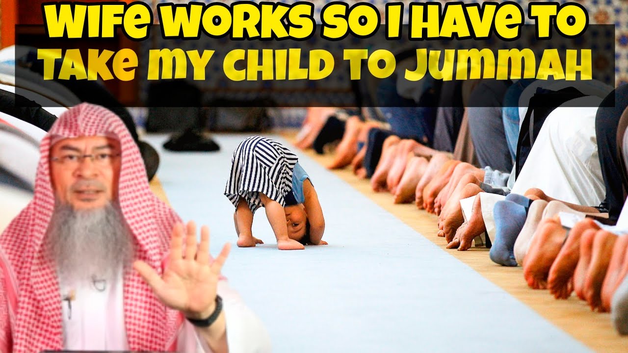 Wife works so I have to take my child to Friday jummah, can I pray home?