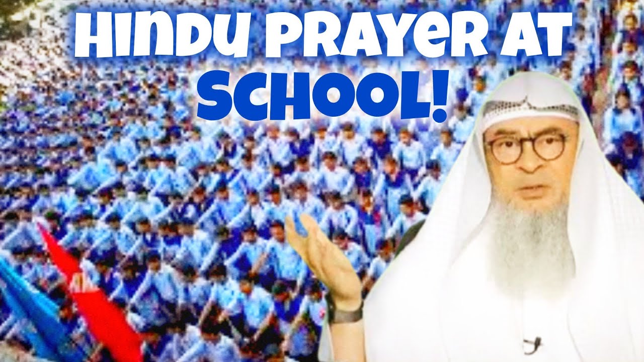 Highschool performs Hindu prayers every morning Is it ok if I stand with them