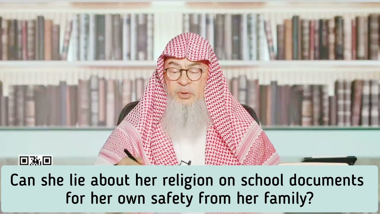 Lying about her religion on documents for her safety from her family
