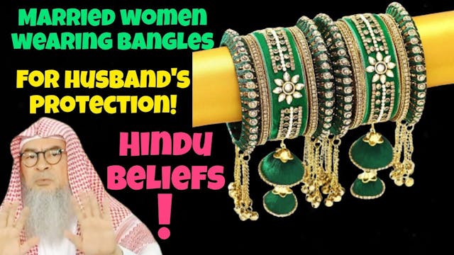 Married women wearing bangles for hus...