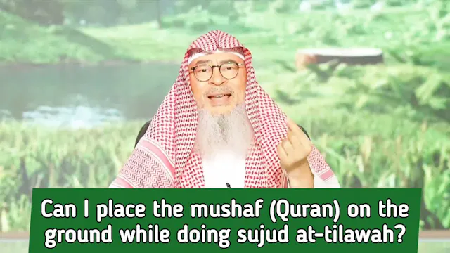Can I Place The Mushaf (Quran) On The...