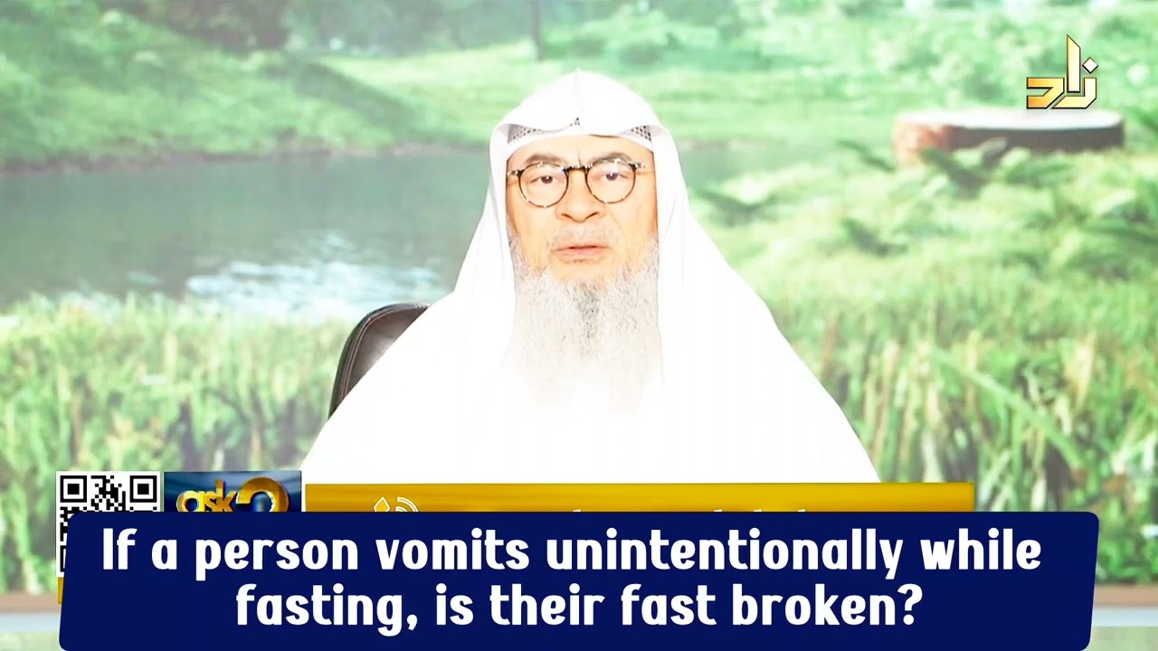 If a person vomits unintentionally while fasting, Is their fast broken?