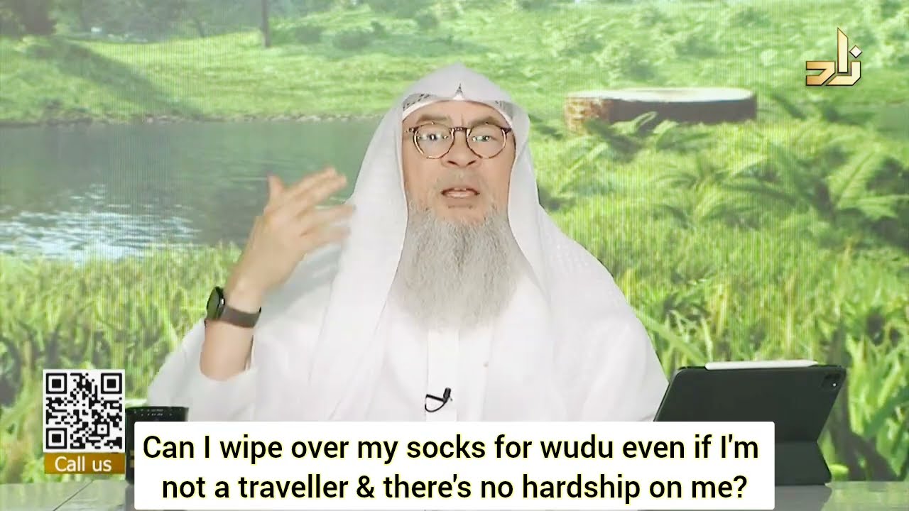 Can I wipe over my socks for wudu even if not a traveller nor there's hardship