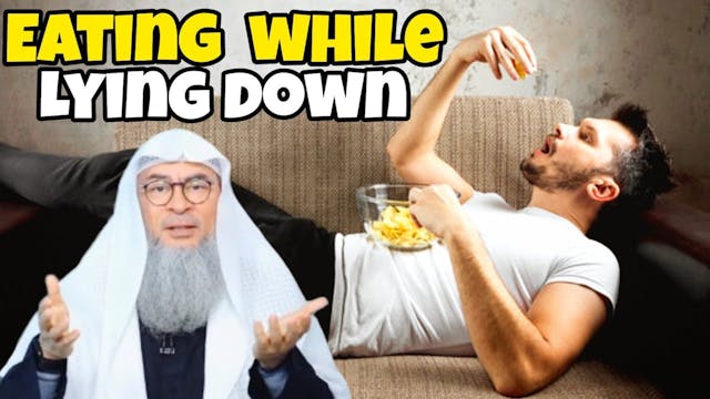 Is it permissible to eat while reclin...