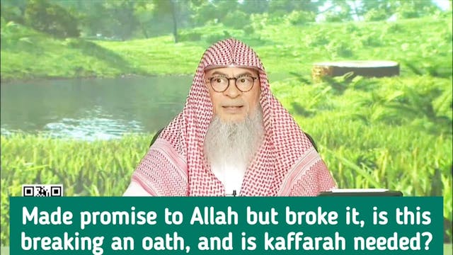 Made promise to Allah to not do a sin...