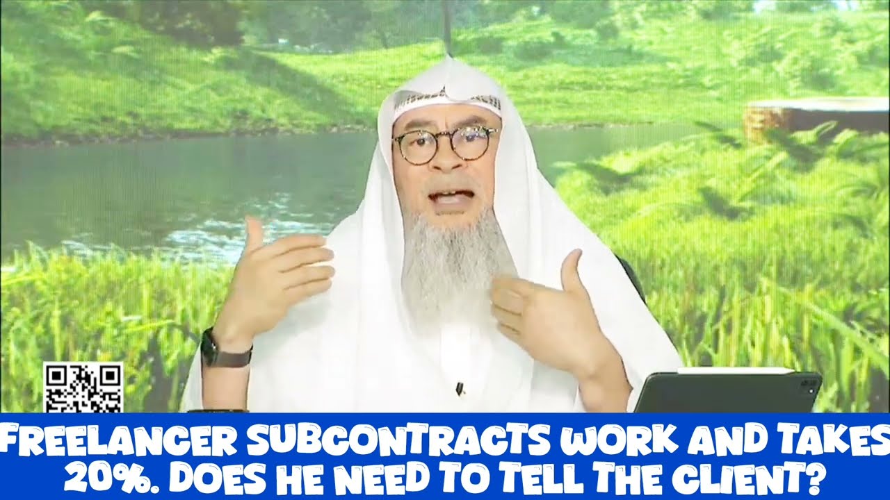 Freelancer subcontractor works & takes 20% Does he need to tell the client 