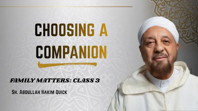 Choosing A Companion | Family Matters...