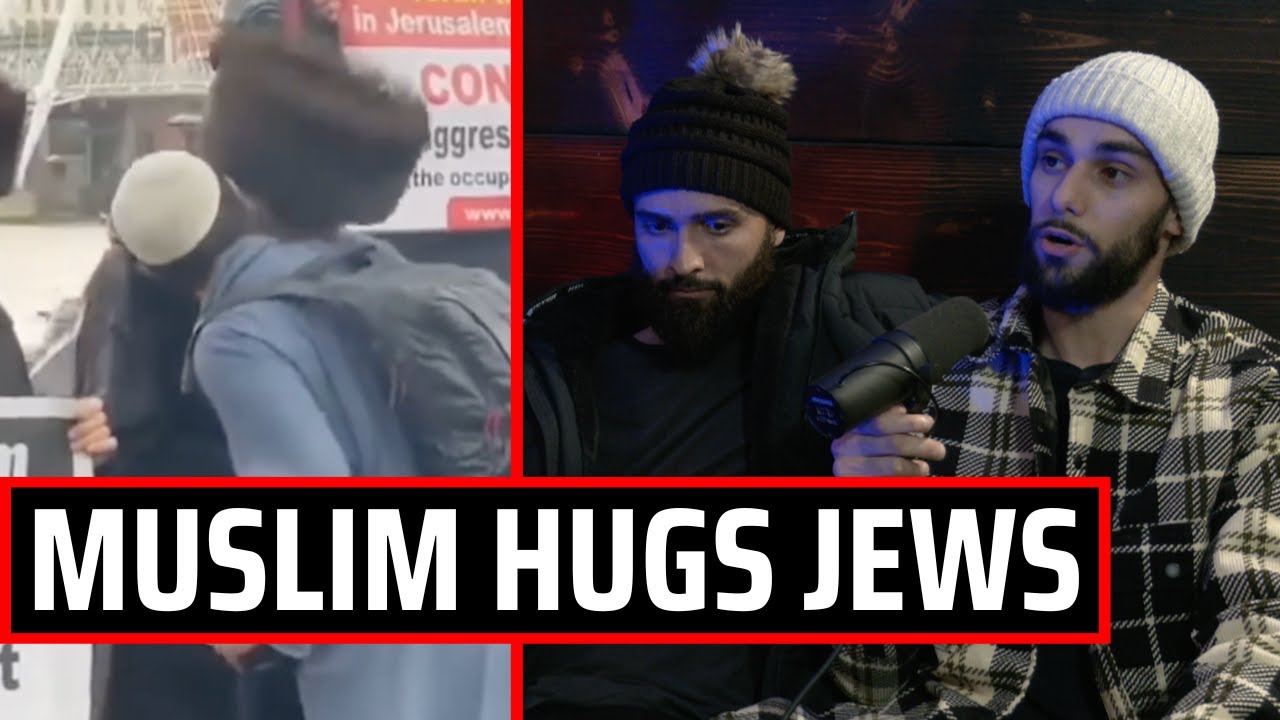 Palestinians are people of GOD  REACTION to A Muslim Hugging Orthodox Jews