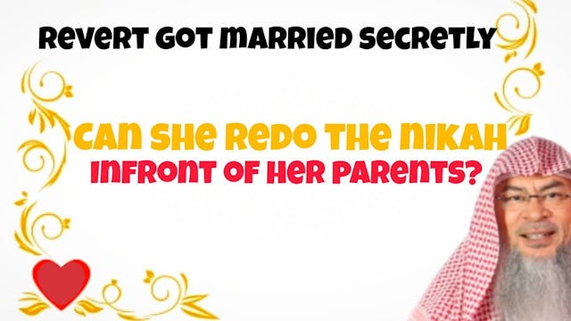 Revert secretly married a muslim, can...
