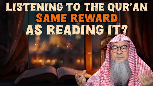 Listening to the Quran - same reward ...