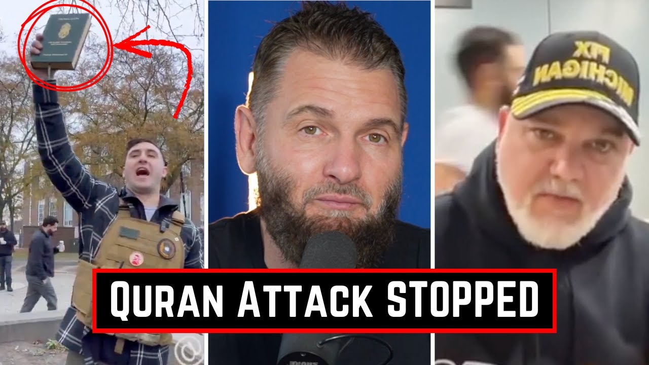 Zionist Agent Tries To Burn Quran In Dearborn vs Christian Who Visits The Masjid